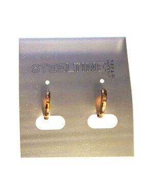 Steel Time 18K Gold Plated Stainless Steel Small Hoop Earrings